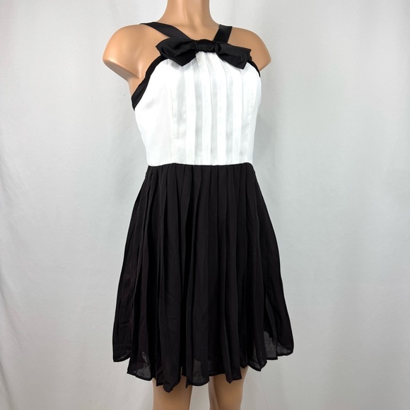 Prabal Gurung X Target Brown Tie Pintuck Pleated Mini Dress Size 6 Formal Event - Picture 2 of 14